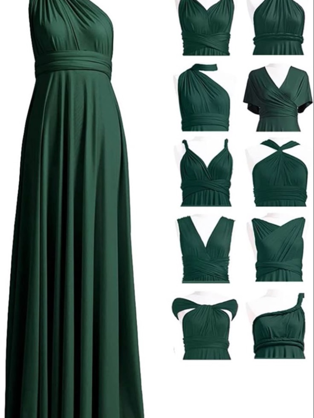 Lulu's Dark Green Convertible Maxi Dress